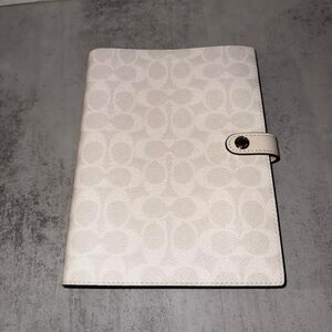 Coach chalk white planner notebook
